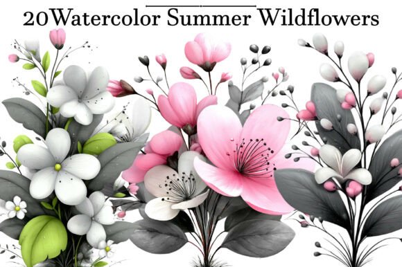 Download Watercolor Summer Wildflowers Clipart - Wildflowers clipart Collection
