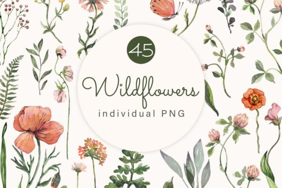 Download Watercolor Wildflowers Clipart - Wildflowers clipart Collection