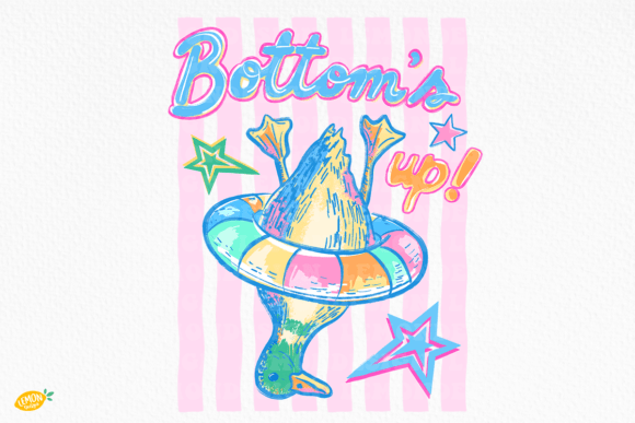 Download Preppy Summer Duck Bottoms Up PNG - Duck Collection