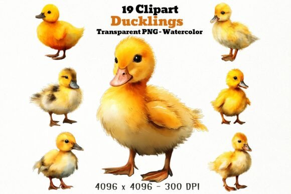Download 19 Duckling PNG Clipart Watercolor - Duck Collection