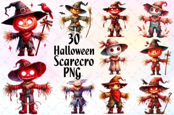 Download Halloween Scarecrow Watercolor Clipart - Scarecrow watercolor clipart Collection