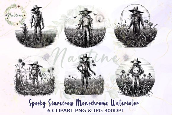 Download Spooky Scarecrow Watercolor Clipart - Scarecrow watercolor clipart Collection